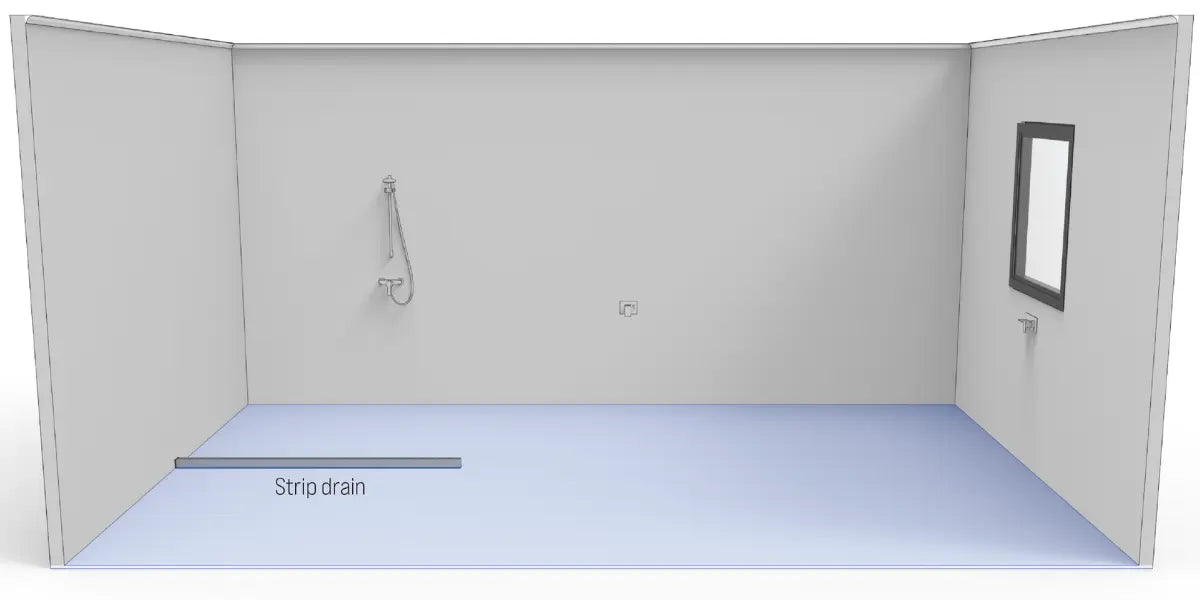 Screedex® subfloor preparation — clean surface for mortar mix, dry pack, or deck mud application